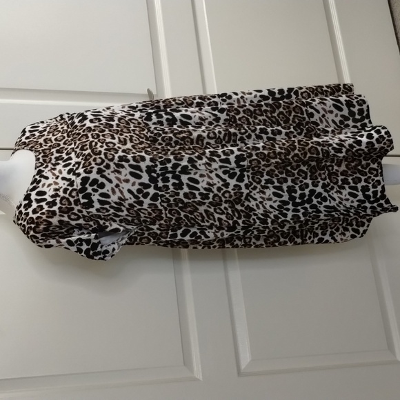 Cupshe Sabrina women's large animal leopard print A-frame dress - Picture 5 of 10